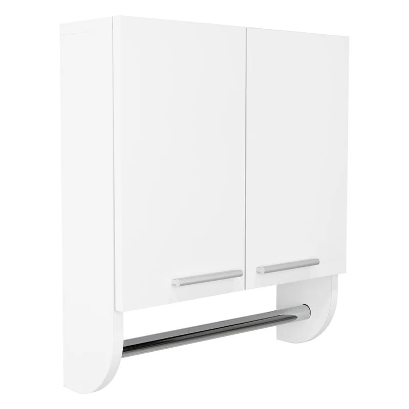 Gabinete de Baño Lupek, Blanco, con Tubo y Manija Metálicas