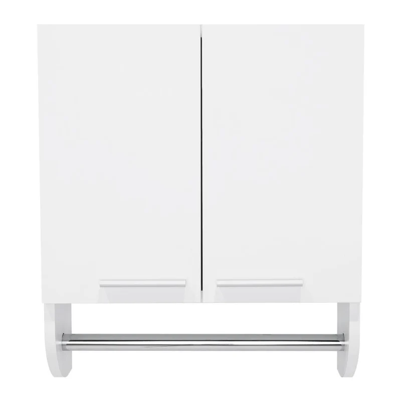 Gabinete de Baño Lupek, Blanco, con Tubo y Manija Metálicas