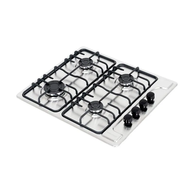 Estufa Empotrar Inox 4 Puestos 59cm Gas Natural Challenger Sp6040