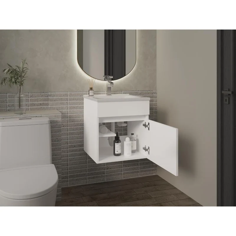 Mueble para Lavamanos Primax, Blanco Duqueza, con Espacio para Ubicar Objetos de Aseo ZF
