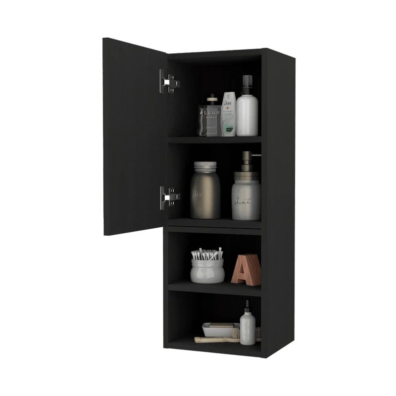 Gabinete de Baño Oporto, Wengue, con Espacio para Guardar Objetos de Aseo Personal ZF