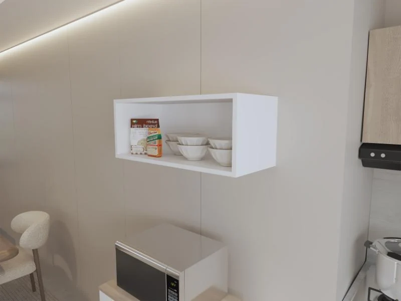 Gabinete Auxiliar de Cocina Galán, Blanco, con Diseño Moderno ZF
