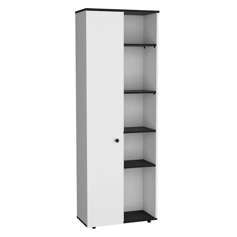 Alacena Multiusos Horbiz, Blanco y Wengue, con Espacio para Guardar Insumos ZF