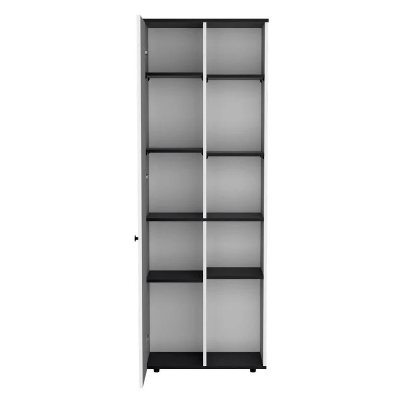Alacena Multiusos Horbiz, Blanco y Wengue, con Espacio para Guardar Insumos ZF