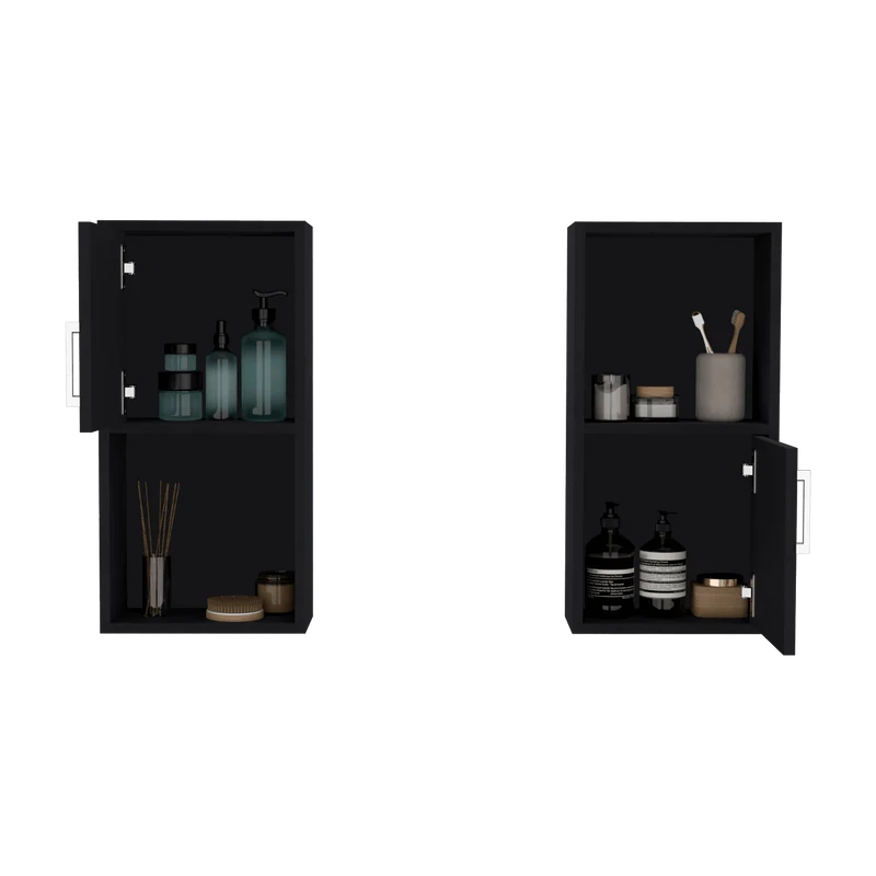Gabinete de Baño Aqua 4, Wengue, con Puerta Abatible X2