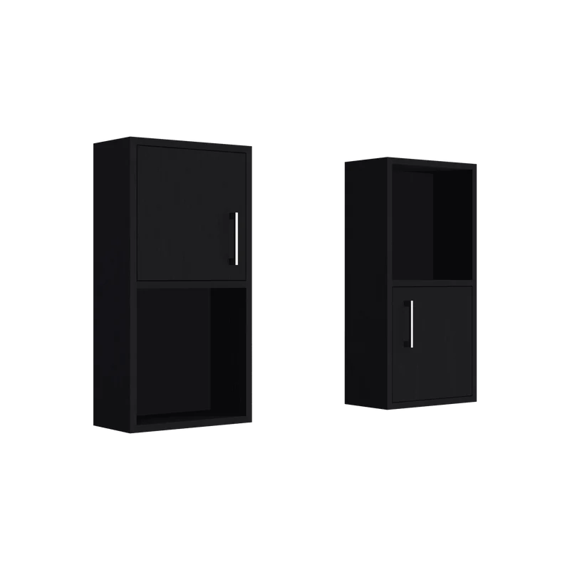 Gabinete de Baño Aqua 4, Wengue, con Puerta Abatible X2