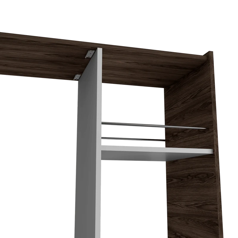 Gabinete Inferior de Cocina Amatista, Blanco y Chocolate, con Amplia Capacidad de Almacenamiento, No Incluye Mesón ZF
