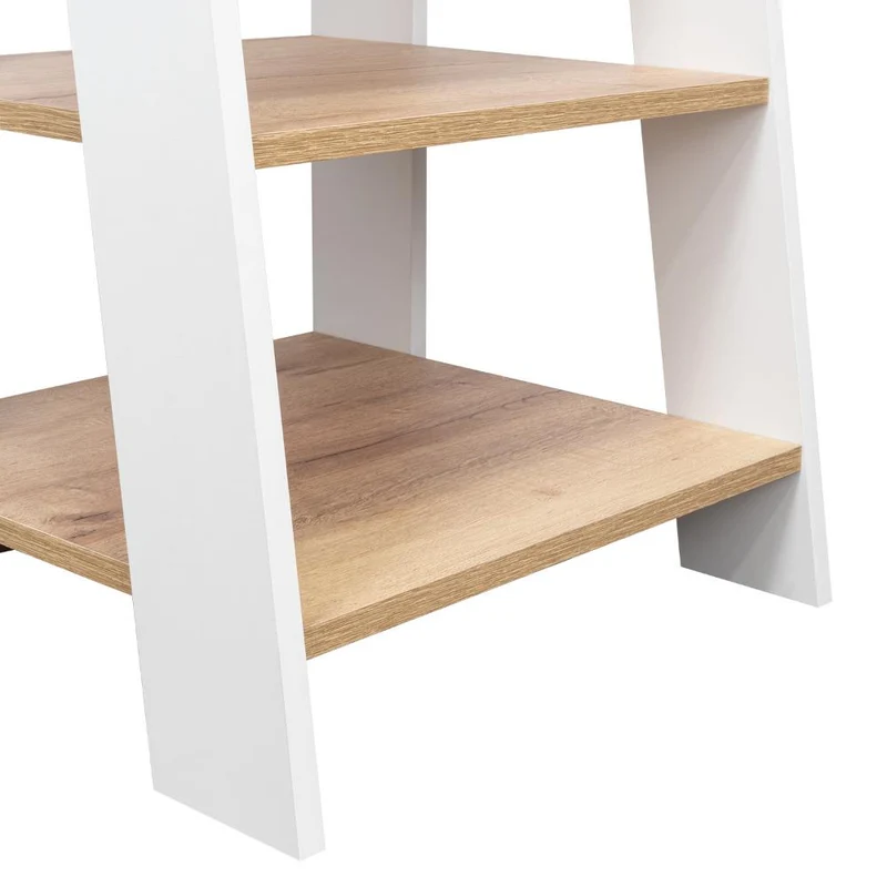 Organizador de Baño Aqua 3 Pequeño, Blanco Vainilla y Fresno Europeo, con Variedad de Entrepaños
