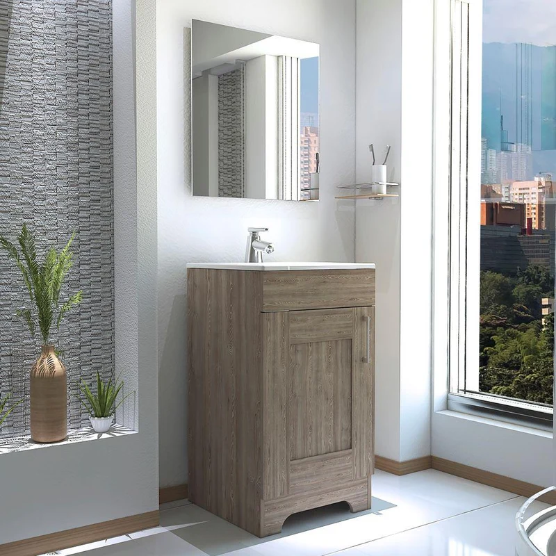 Mueble para Lavamanos Apolis, Miel, con una Puerta Batiente