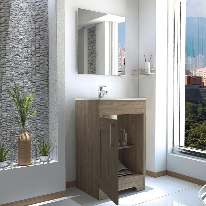 Mueble para Lavamanos Apolis, Miel, con una Puerta Batiente