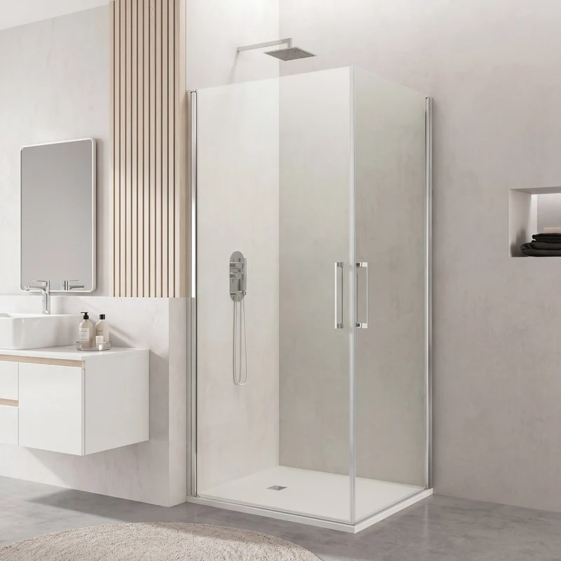 Mampara Ducha en Esquina OPEN Combi K – 2 Puertas Abatibles | GME