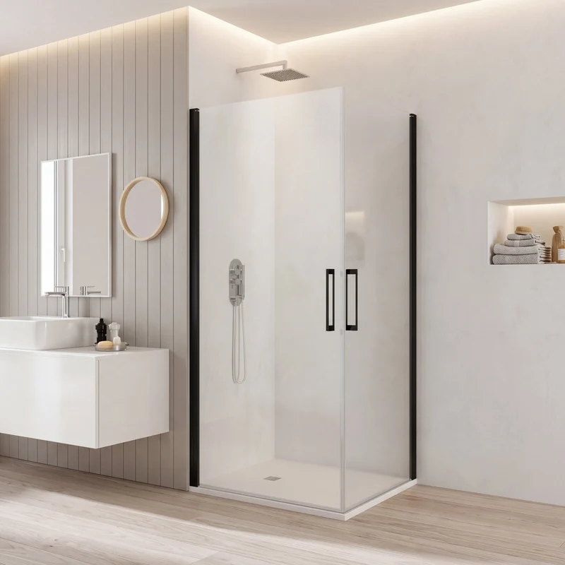 Mampara Ducha en Esquina OPEN Combi K – 2 Puertas Abatibles | GME