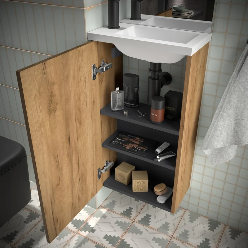 Mueble de baño Marville – Ultra compacto y suspendido