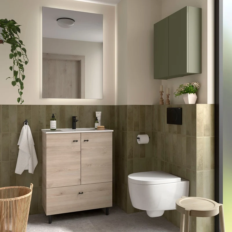 Mueble de baño con patas y fondo reducido Inara