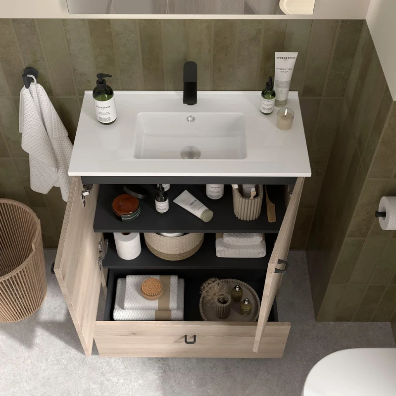 Mueble de baño con patas y fondo reducido Inara
