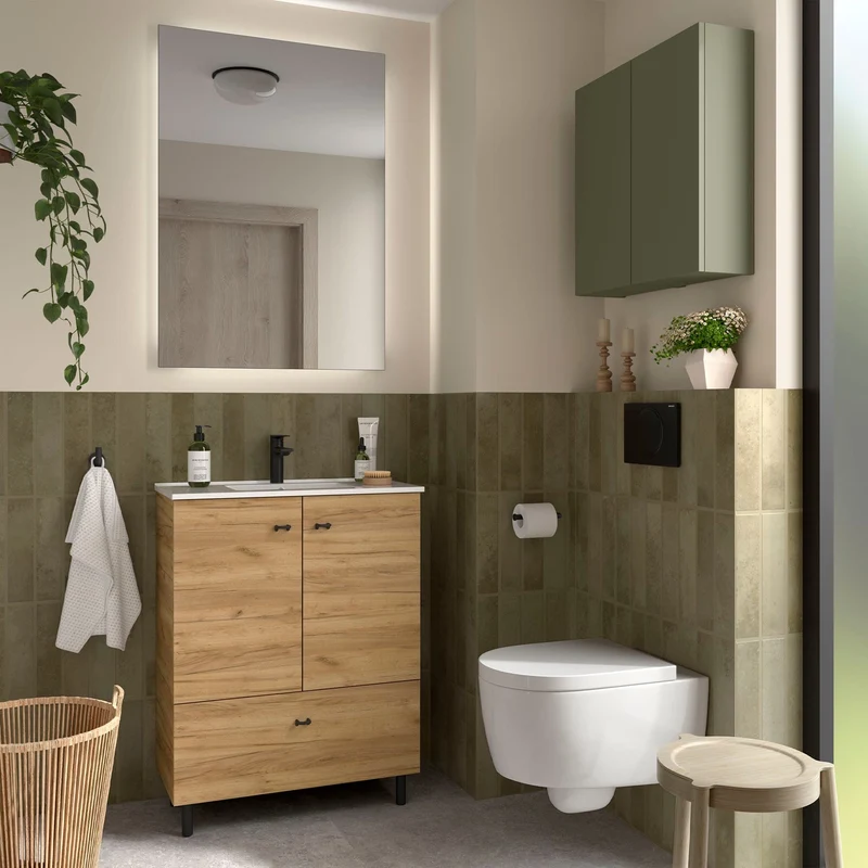 Mueble de baño con patas y fondo reducido Inara