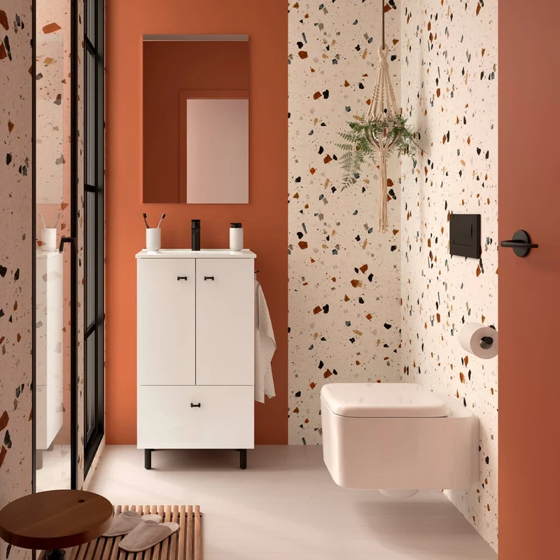 Mueble de baño con patas y fondo reducido Inara