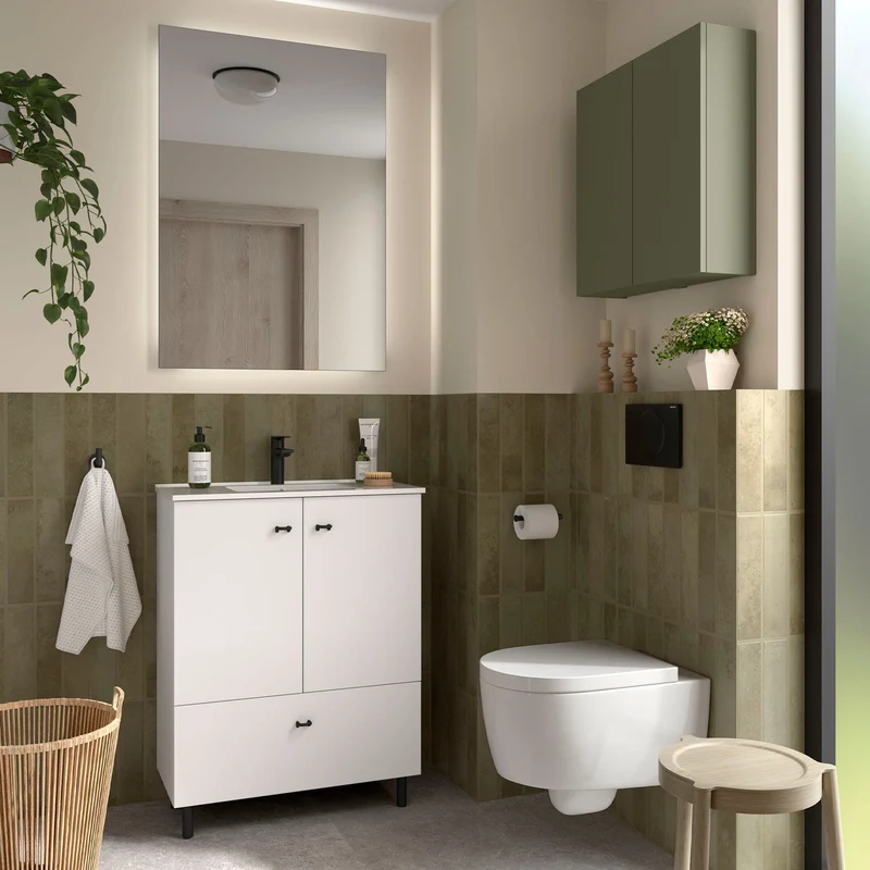 Mueble de baño con patas y fondo reducido Inara