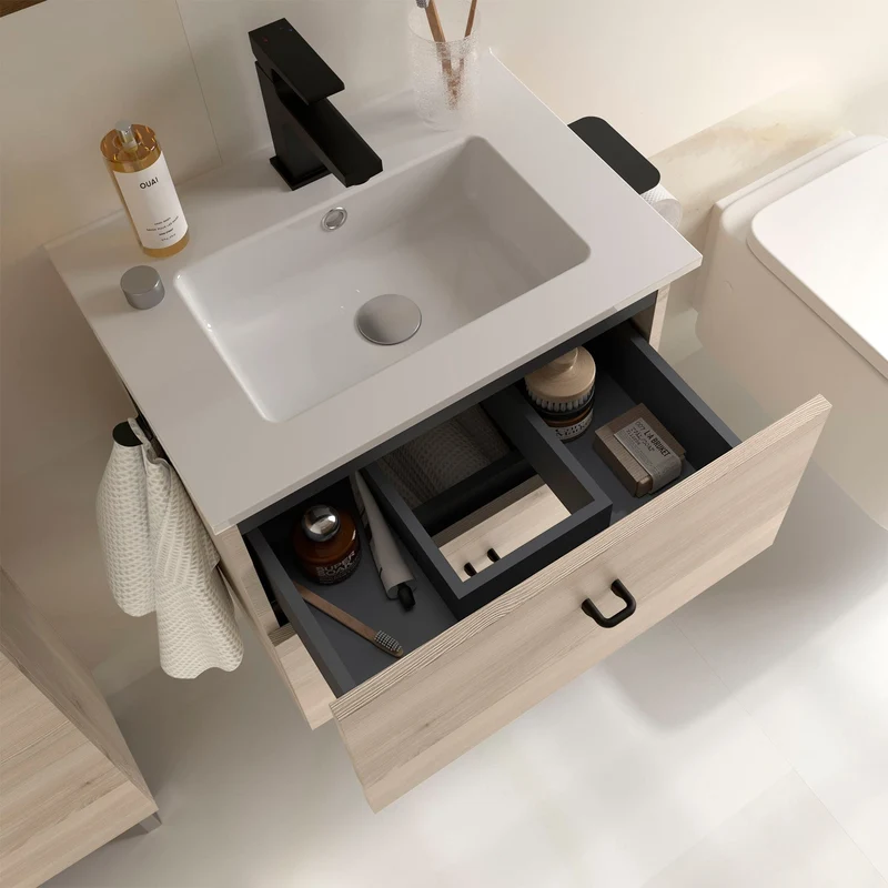 Mueble de baño suspendido de fondo reducido Inara