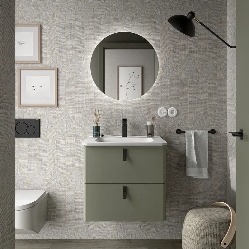 Mueble de baño suspendido Uniiq L-S con lavabo