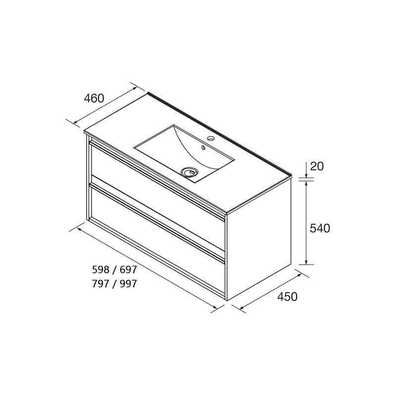Mueble de baño Attila 2C