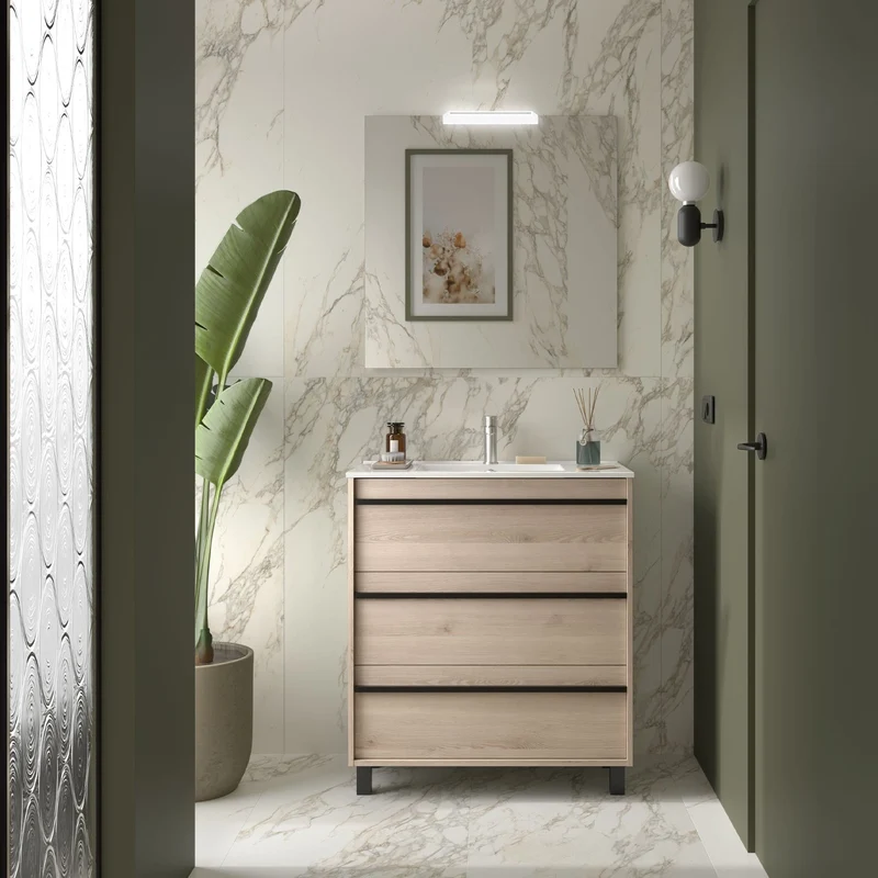 Mueble de baño Attila 3C con patas