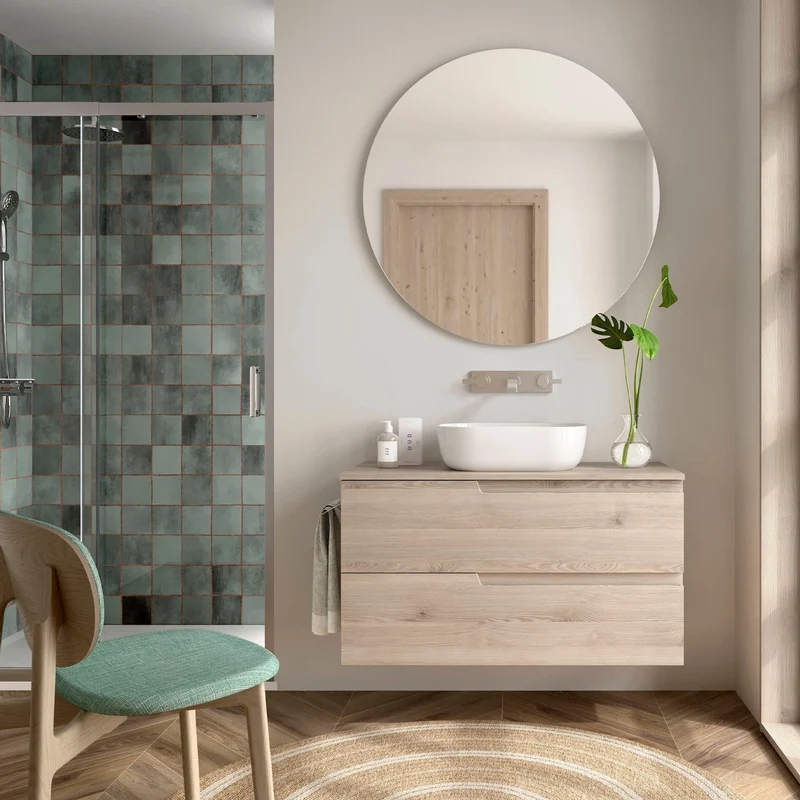 Mueble de baño Vima con lavabo sobre encimera