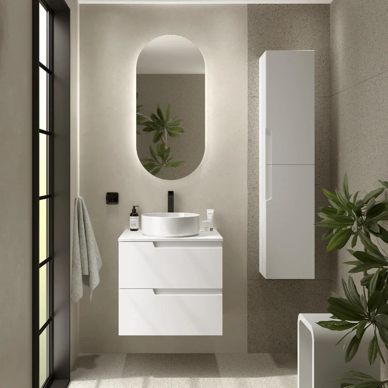 Mueble de baño Vima con lavabo sobre encimera