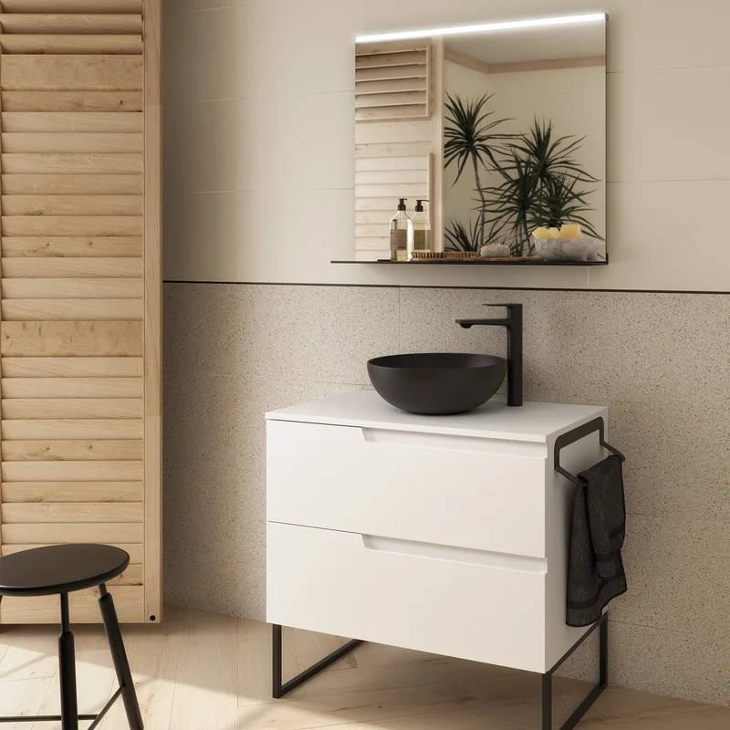 Mueble de baño Vima con lavabo sobre encimera