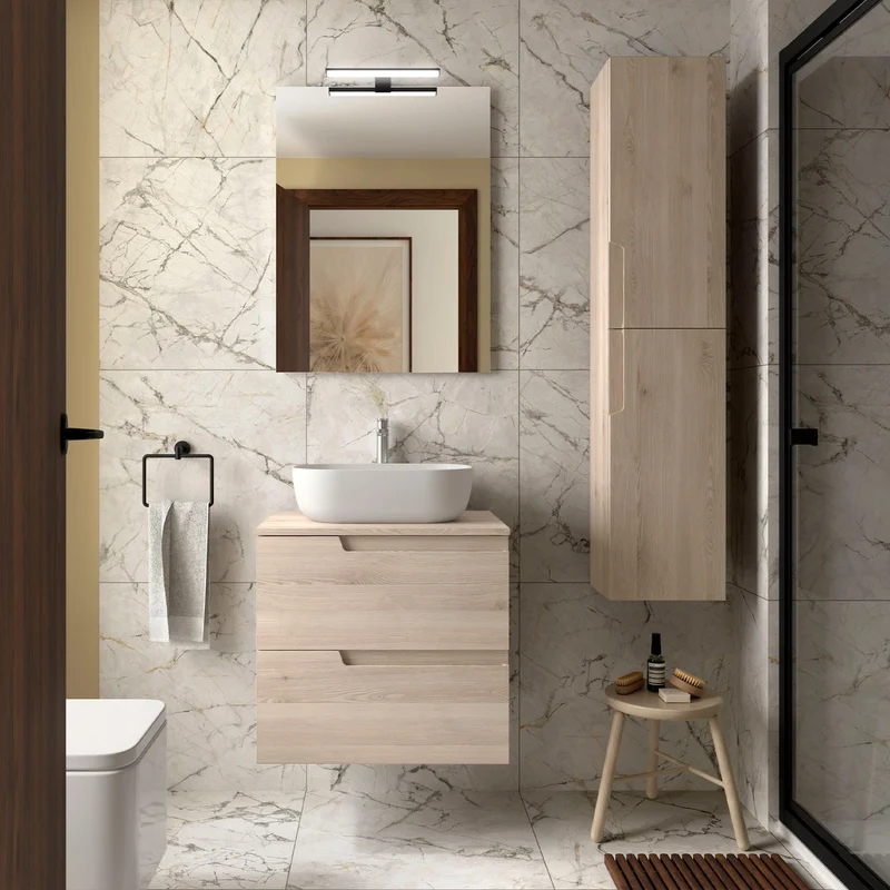 Mueble de baño Vima con lavabo sobre encimera