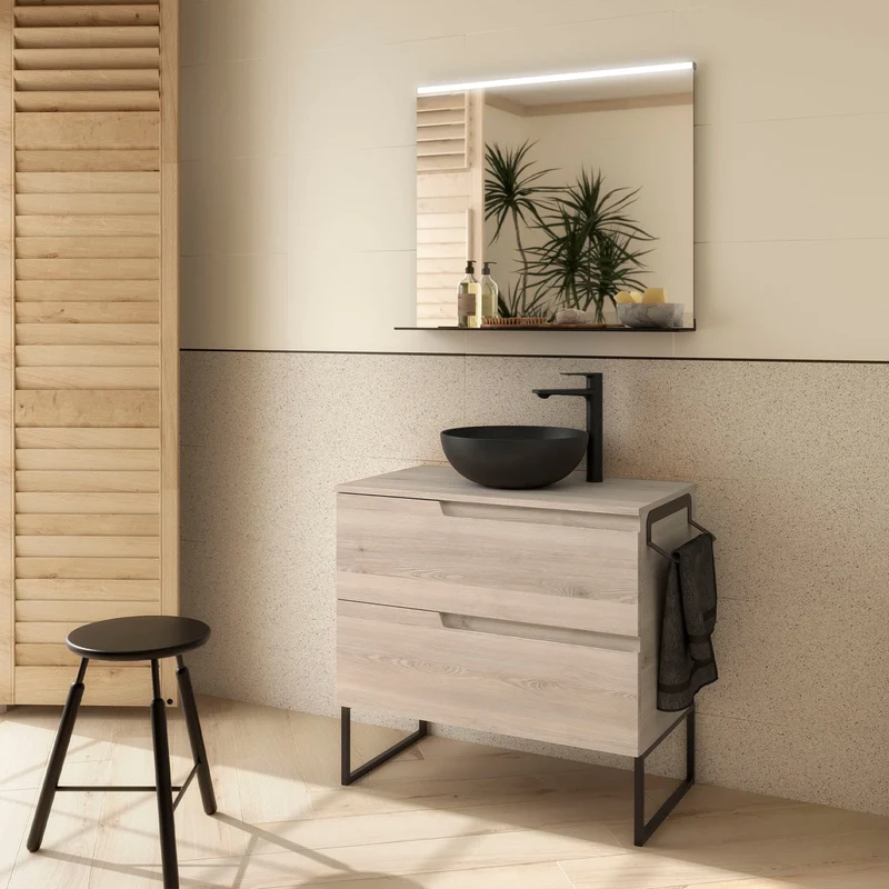 Mueble de baño Vima con lavabo sobre encimera