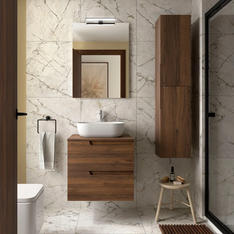 Mueble de baño Vima con lavabo sobre encimera