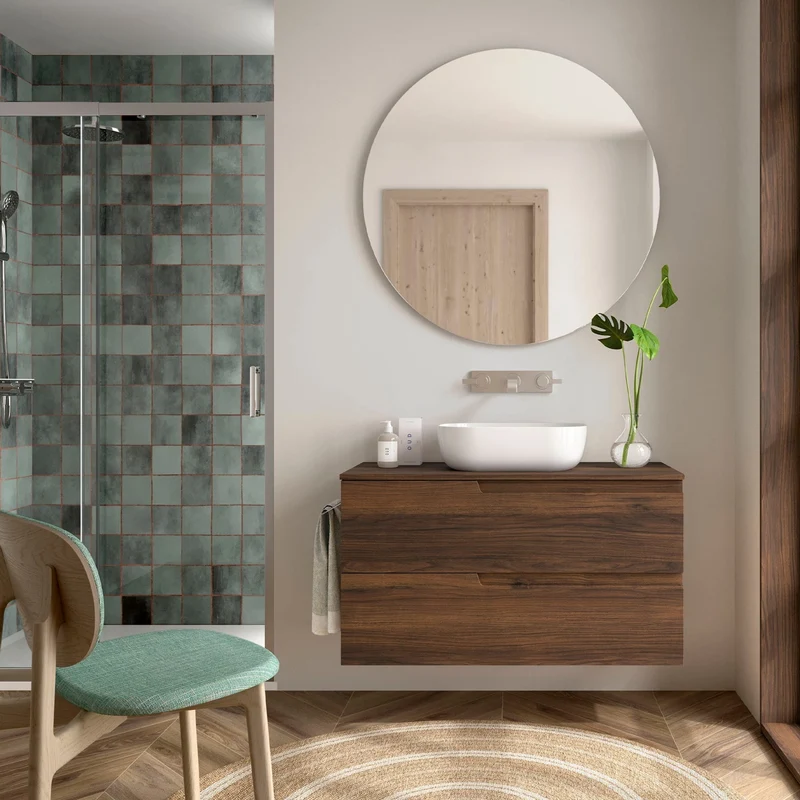 Mueble de baño Vima con lavabo sobre encimera