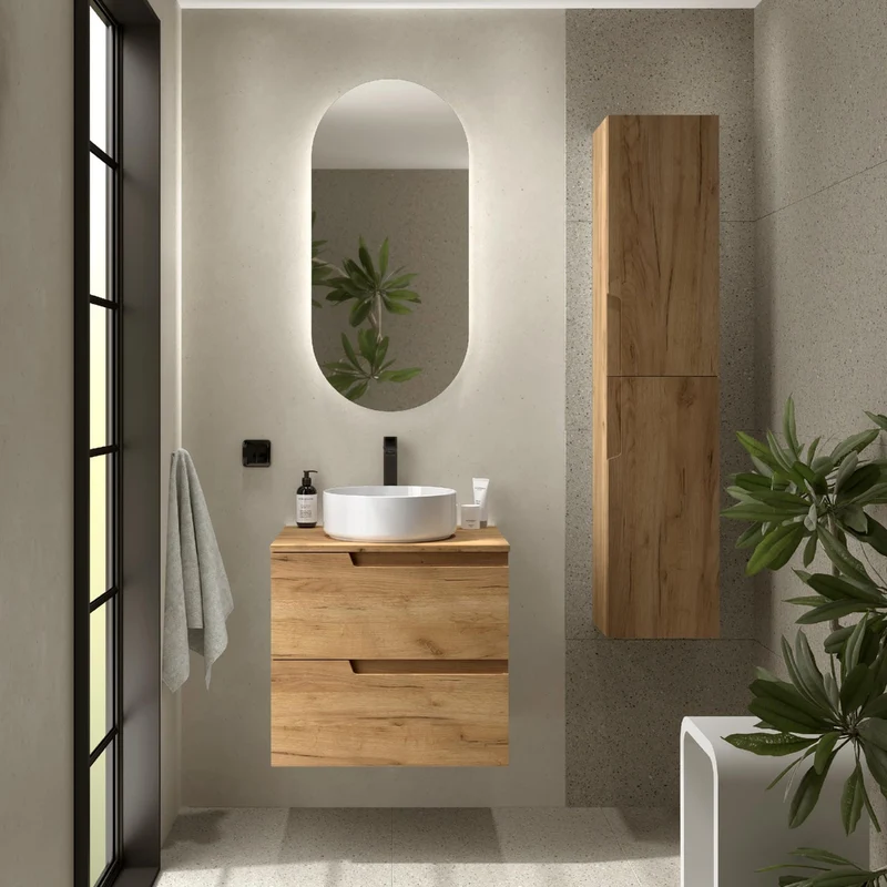 Mueble de baño Vima con lavabo sobre encimera