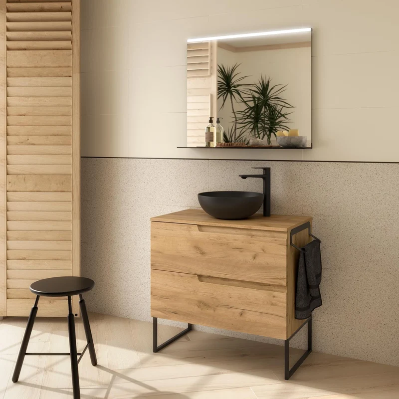 Mueble de baño Vima con lavabo sobre encimera