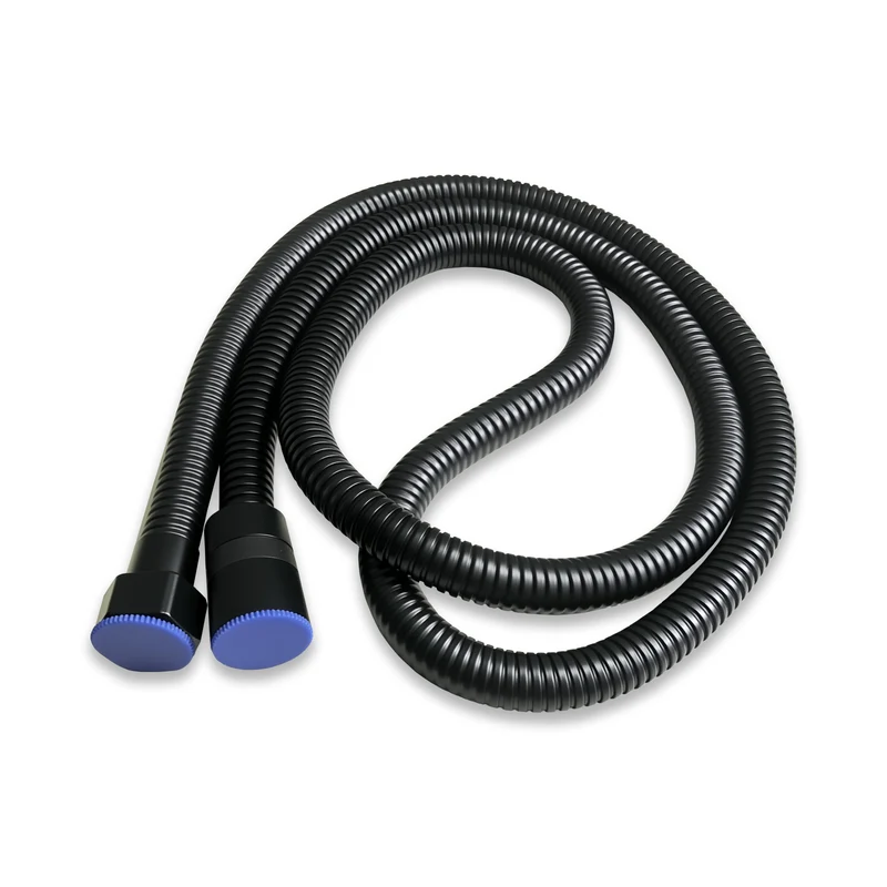Aica Columna de Ducha con termostato y alcachofa cuadrada 30x30cm rociador superior negro mate barra redonda