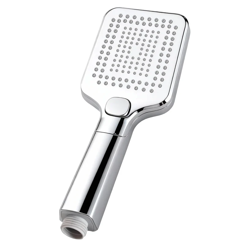 Aica Columna de Ducha con termostato y alcachofa cuadrada 30x30cm rociador superior plata brillante barra regulable