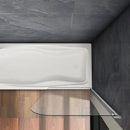 Panel/ pantalla baño 800x1400mm Easyclean Vidrio transparente 90° Pivot