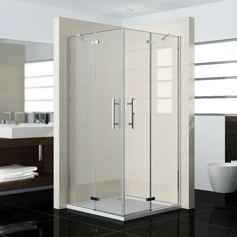 Mamparas Cabina de Ducha cristal 6mm Puerta Abatible de Baño