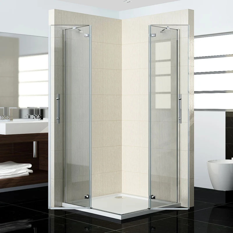 Mamparas Cabina de Ducha cristal 6mm Puerta Abatible de Baño