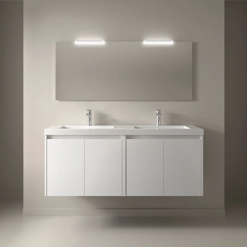 Noja 4P - Mueble de baño suspendido con lavabo encastrado