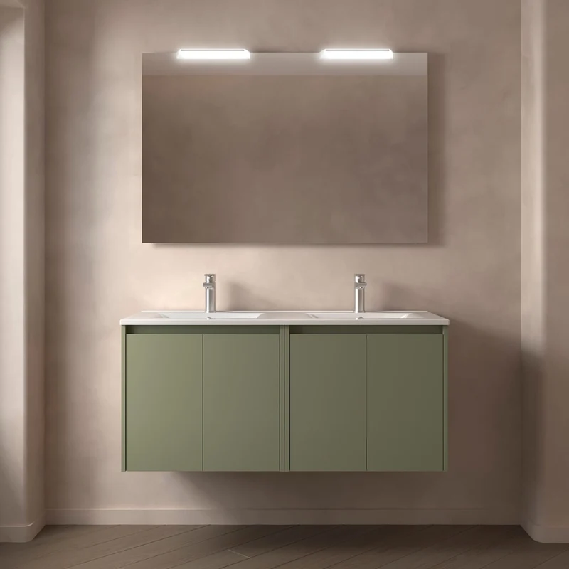 Noja 4P - Mueble de baño suspendido con lavabo encastrado