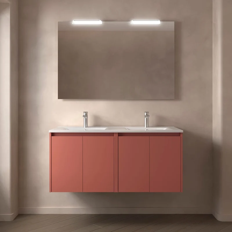 Noja 4P - Mueble de baño suspendido con lavabo encastrado