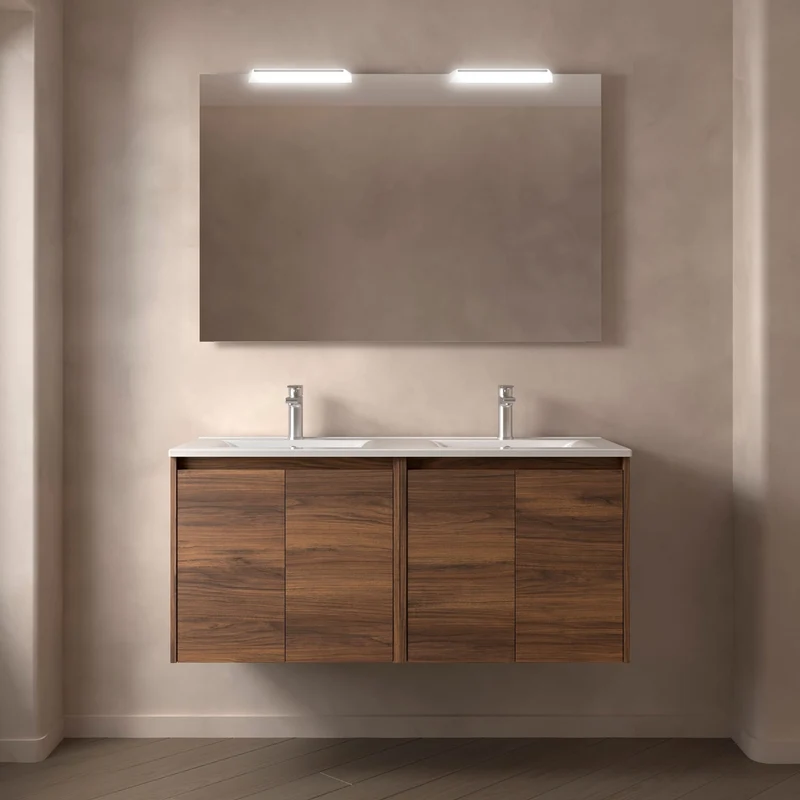 Noja 4P - Mueble de baño suspendido con lavabo encastrado