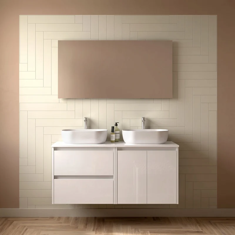 Mueble de baño con encimera de madera Noja Salgar