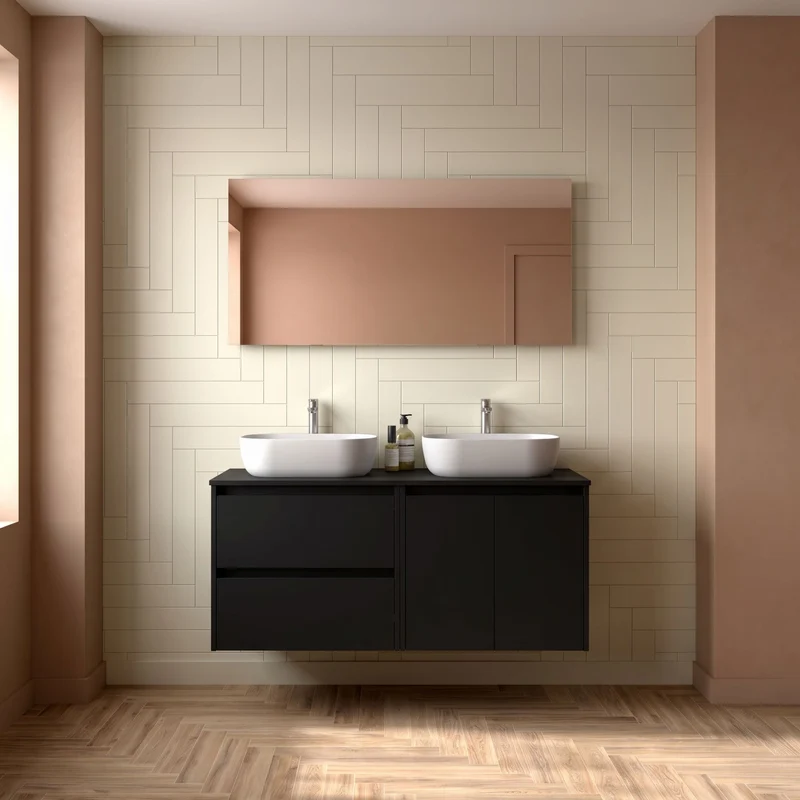 Mueble de baño con encimera de madera Noja Salgar