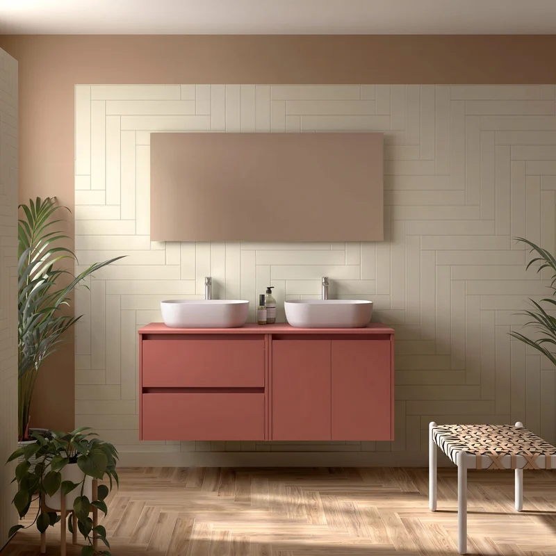 Mueble de baño con encimera de madera Noja Salgar