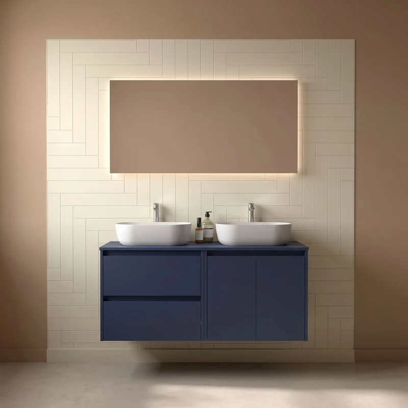 Mueble de baño con encimera de madera Noja Salgar