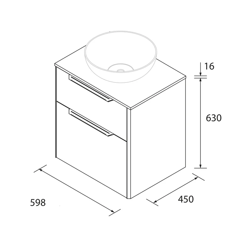 Mueble de Baño Luva Con Encimera - Salgar