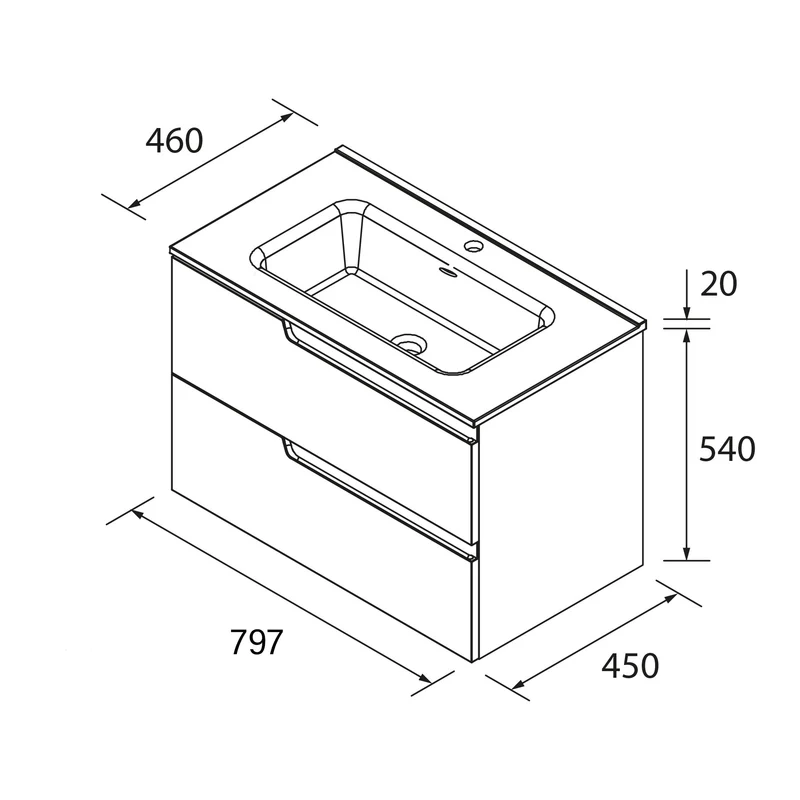 Mueble de Baño Vima Salgar + Lavabo - Salgar